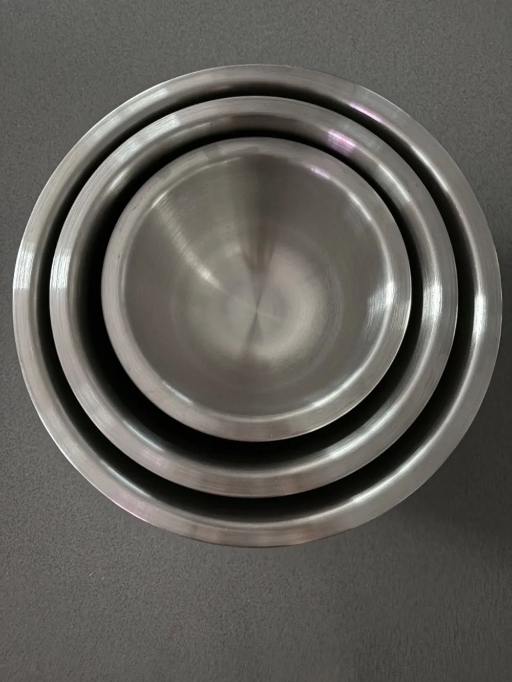 OXO Good Grips 3 piece Stainless Steel Mixing Bowl Set White Non Slip